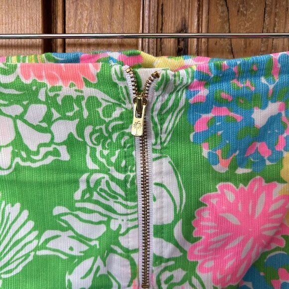 Lilly Pulitzer Size 0 Mini Skirt Zip Back Liner Removed Jasmine Skort - No Skort - Picture 10 of 15